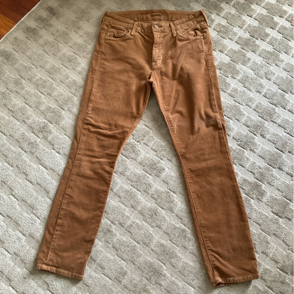 MOTHER The Looker crop Brown Corduroy Pants 27